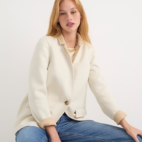 J Crew BLACK Leighton blazer-jacket in double-faced wool
Item BJ930 - Picture 3 of 7